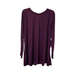 Women's Tek Gear® Long Sleeve Tunic Tee Purple - 3X